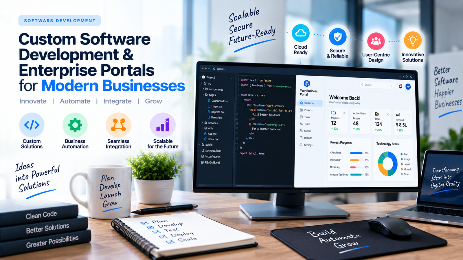 Custom Software Development & Enterprise Portals for Modern Businesses